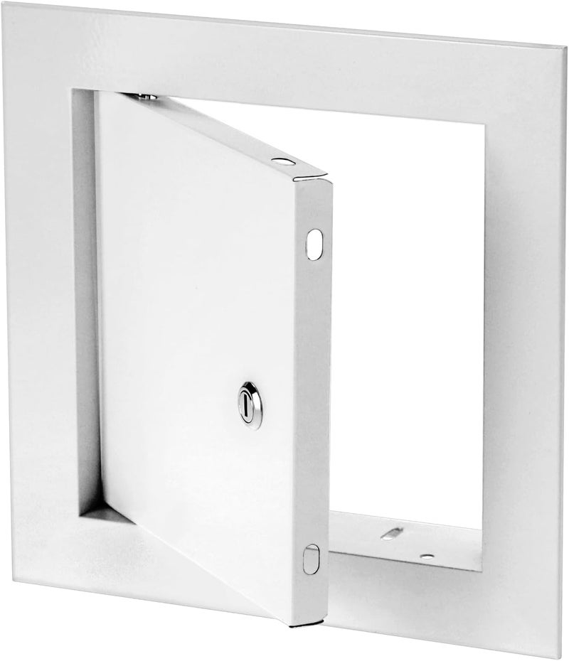 QWORK Aluminum Alloy Access Panel, 6 x 6 Inch Service Shaft Door Panel for Wall and Ceiling Electrical - Image 1